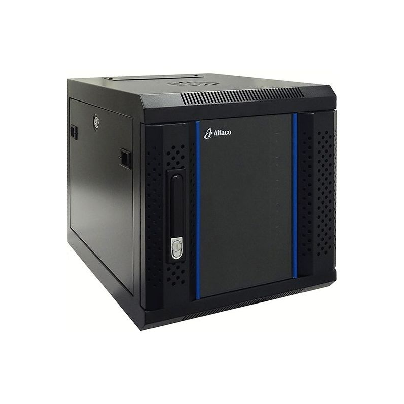 10 inch 6U serverkast met glazen deur 370X450X370mm (BxDxH)